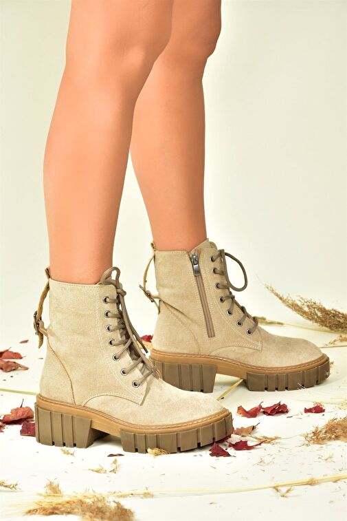 Ten Süet Kalın Taban Kadın Bot N820200202 - Görsel 2