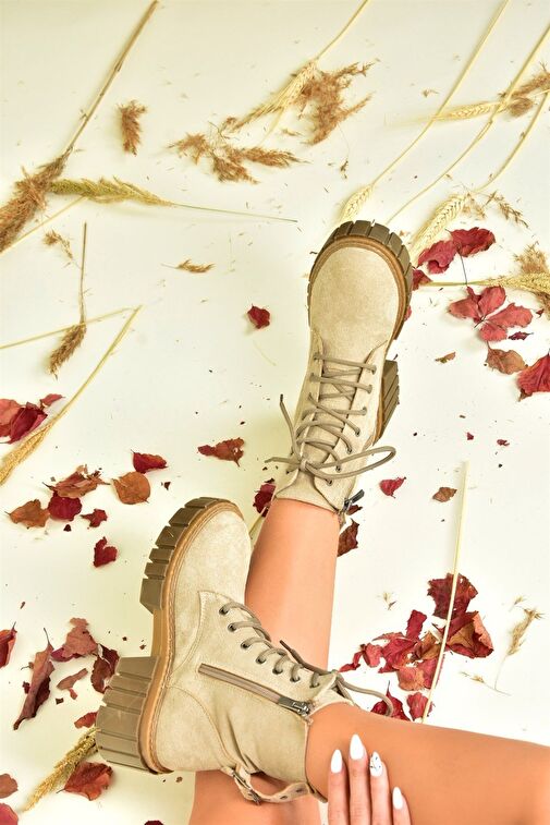 Ten Süet Kalın Taban Kadın Bot N820200202 - Görsel 4