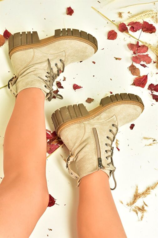 Ten Süet Kalın Taban Kadın Bot N820200202 - Görsel 5