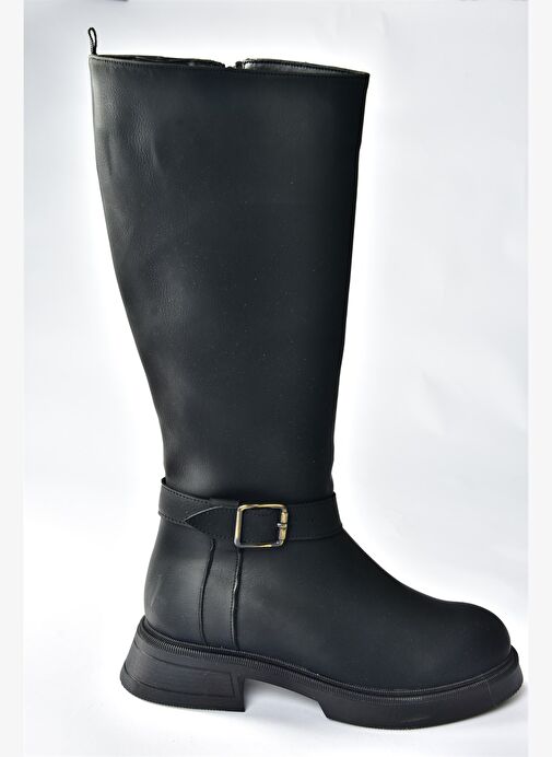 Siyah Alçak Topuklu Günlük Kadın Çizme N674265009 - Görsel 7