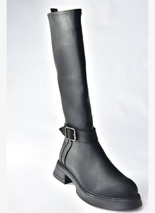 Siyah Alçak Topuklu Günlük Kadın Çizme N674265009 - Görsel 6