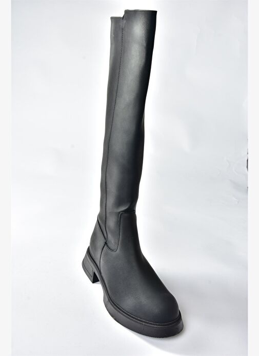 Siyah Alçak Topuklu Günlük Kadın Çizme N674265109 - Görsel 6