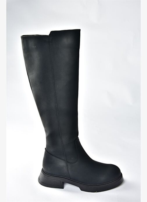 Siyah Alçak Topuklu Günlük Kadın Çizme N674265109 - Görsel 5