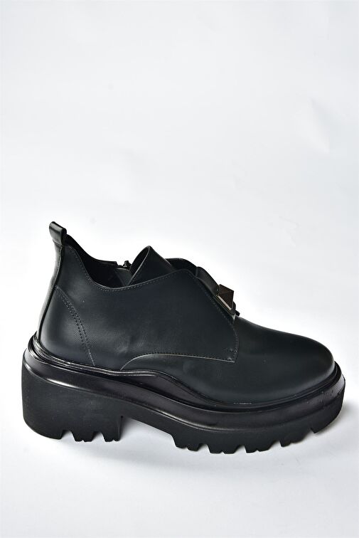 Siyah Kalın Tabanlı Günlük Kadın Ayakkabı N820015409 - Görsel 6