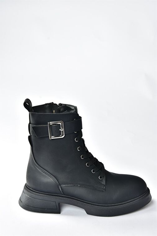 Siyah Metal Tokalı Kadın Postal Bot N674260109 - Görsel 5