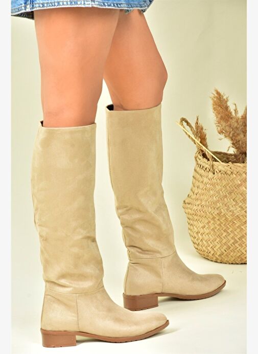 Ten Süet Düz Taban Günlük Kadın Çizme L726600902 - Görsel 3