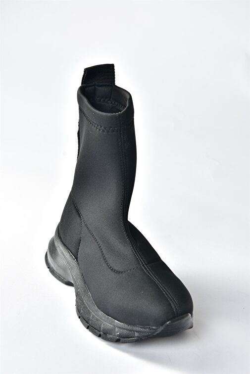 Siyah Kumaş Kalın Tabanlı Günlük Kadın Bot N239026004 - Görsel 5