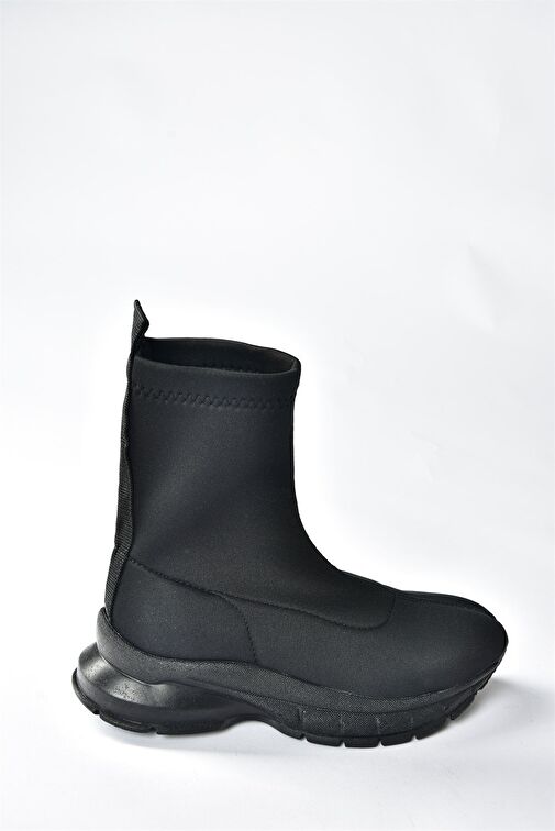 Siyah Kumaş Kalın Tabanlı Günlük Kadın Bot N239026004 - Görsel 6