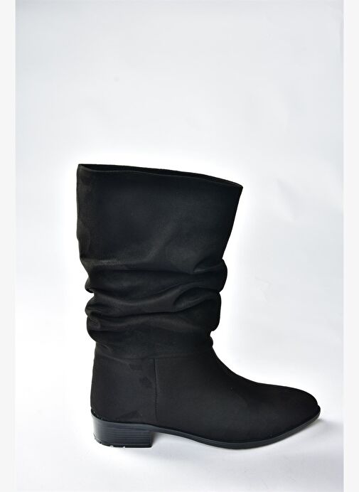 Siyah Süet Büzgülü Günlük Kadın Çizme N726602102 - Görsel 6