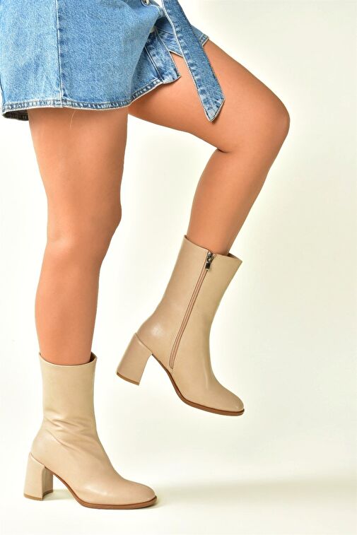 Ten Kalın Topuklu Günlük Kadın Bot N404899109 - Görsel 4