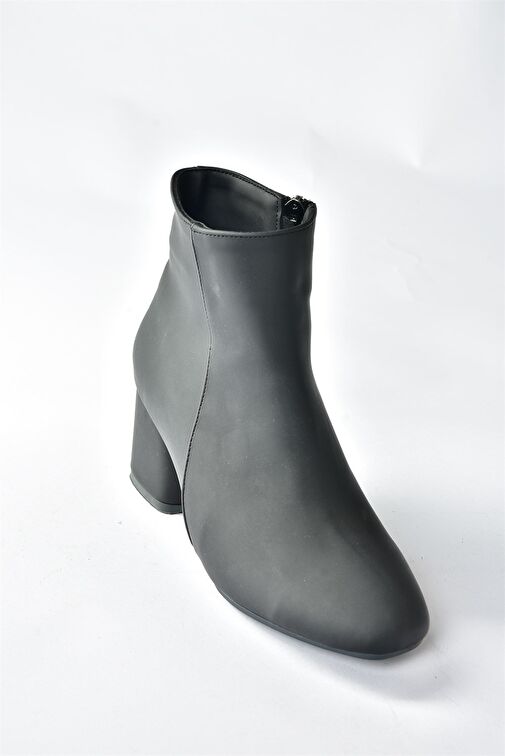 Siyah Nubuk Kalın Topuklu Kadın Bot L251089201 - Görsel 6