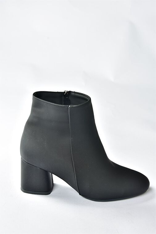 Siyah Nubuk Kalın Topuklu Kadın Bot L251089201 - Görsel 7