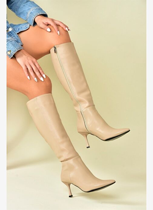 Ten İnce Topuklu Kadın Çizme N282110109 - Görsel 4