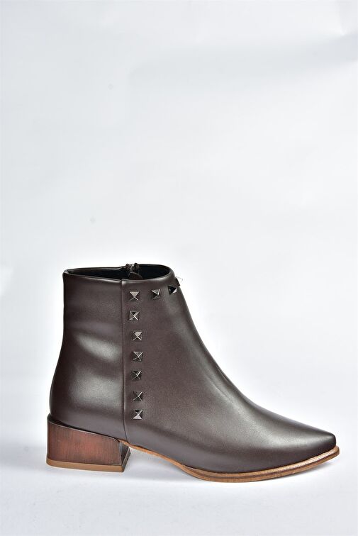 Kahverengi Zımba Detaylı Kadın Bot N820032309 - Görsel 6