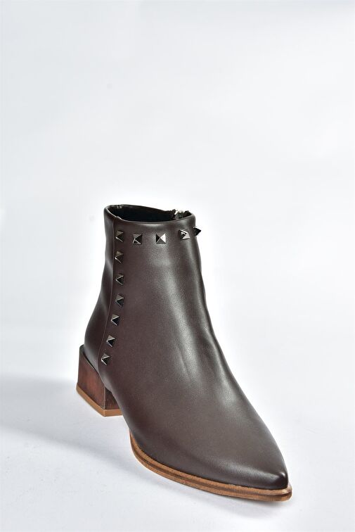 Kahverengi Zımba Detaylı Kadın Bot N820032309 - Görsel 7