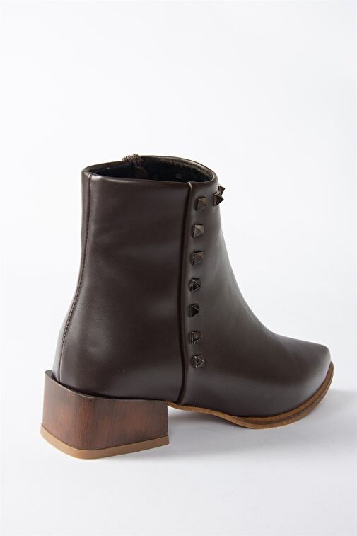 Kahverengi Zımba Detaylı Kadın Bot N820032309 - Görsel 8