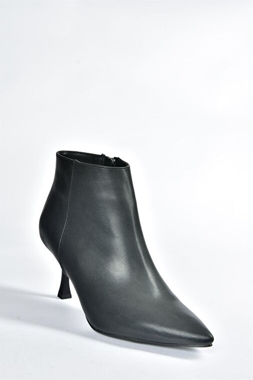 Siyah İnce Topuklu Sivri Burun Kadın Bot N282102109 - Görsel 6