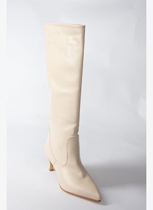 Bej Kısa Topuklu Kadın Çizme L882870409 - Görsel 6