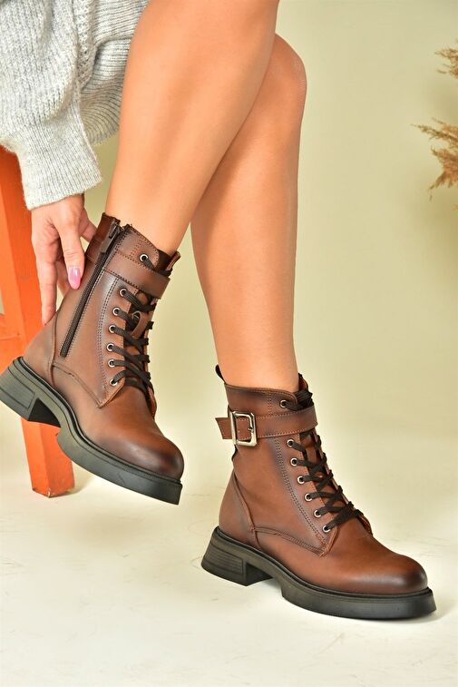 Taba Metal Tokalı Kadın Postal Bot N674260109 - Görsel 4