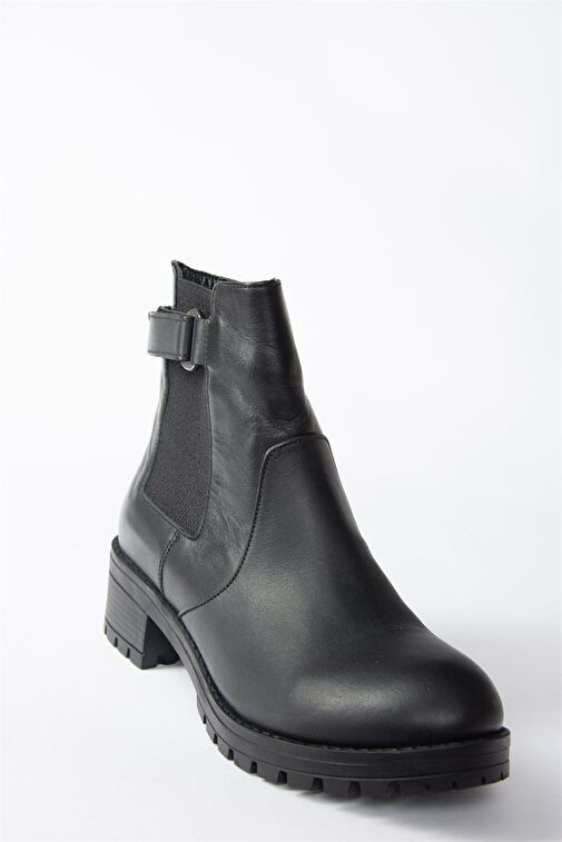 Siyah Hakiki Deri Kadın Bot N555053803 - Görsel 6