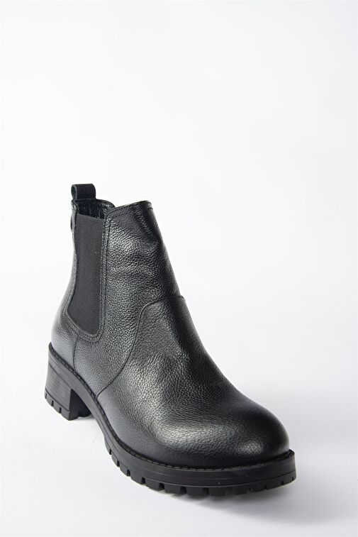 Siyah Hakiki Deri Kadın Bot N555053903 - Görsel 6