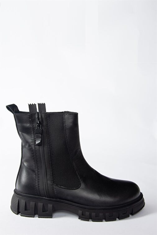 Siyah Hakiki Deri Günlük Kadın Postal Bot N555102703 - Görsel 5