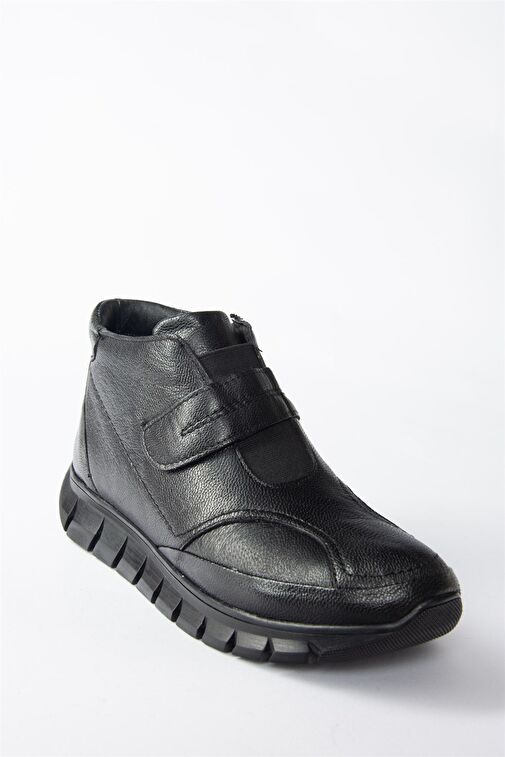 Siyah Hakiki Deri Comfort Ortopedik Taban Kadın Bot N555360703 - Görsel 6