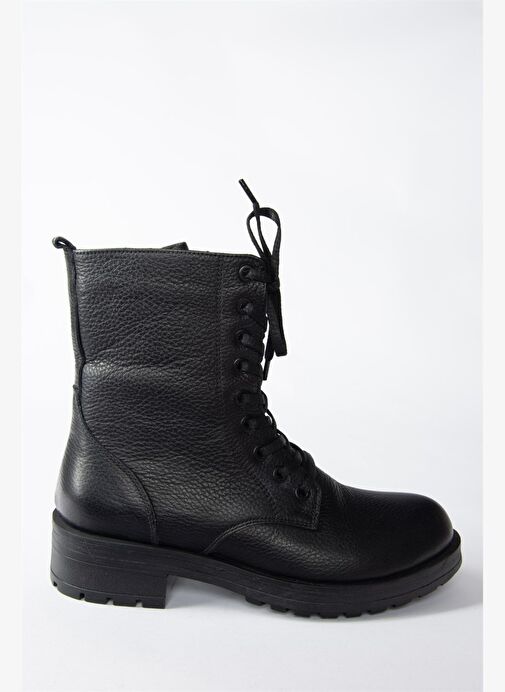 Siyah Hakiki Deri Günlük Kadın Postal Bot N555400103 - Görsel 11