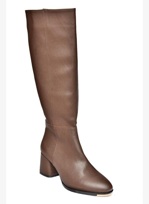 Kahverengi Alçak Topuklu Günlük Kadın Çizme J848300109 - Görsel 9