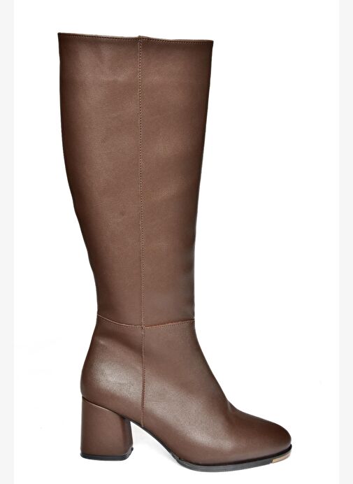 Kahverengi Alçak Topuklu Günlük Kadın Çizme J848300109 - Görsel 8