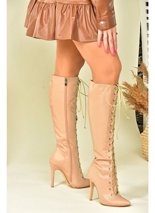 Ten İnce Topuklu Kadın Çizme N372794109 - Görsel 3