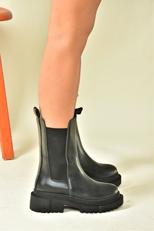 Siyah Kalın Tabanlı Günlük Kadın Bot N280349009 - Görsel 3
