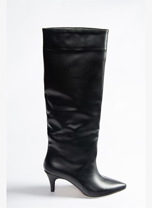 Siyah Alçak Topuklu Kadın Çizme N749204009 - Görsel 6