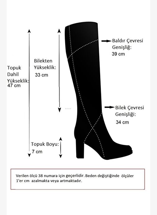 Bej Kroko Baskı Alçak Topuklu Kadın Çizme N749204011 - Görsel 9