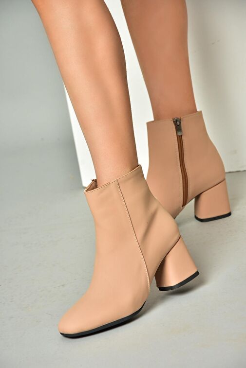 Ten Nubuk Kalın Topuklu Kadın Bot L251089201 - Görsel 4