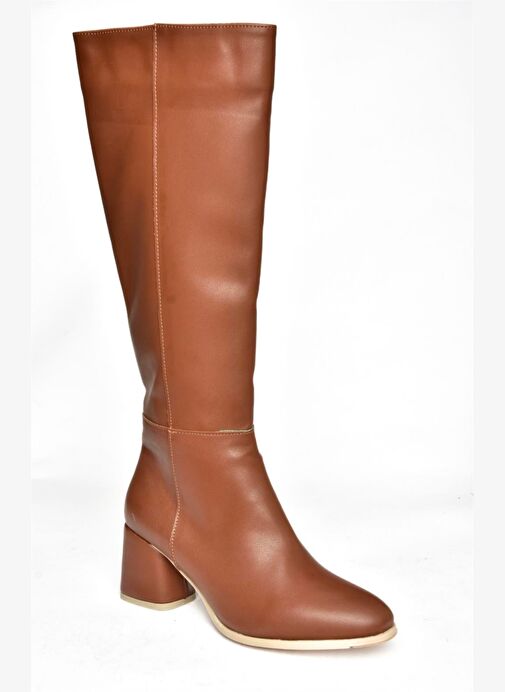 Koyu Taba Alçak Topuklu Günlük Kadın Çizme J848300109 - Görsel 7