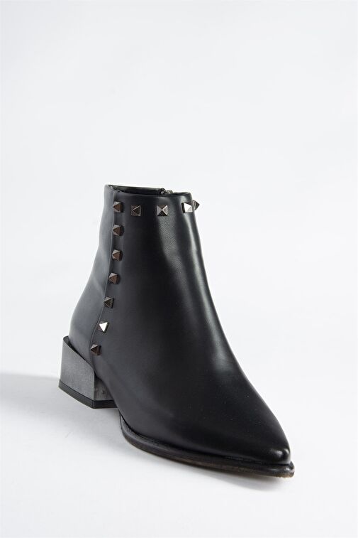 Siyah Zımba Detaylı Kadın Bot N820032309 - Görsel 7