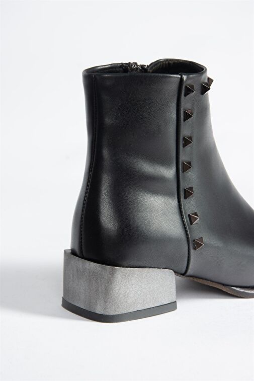 Siyah Zımba Detaylı Kadın Bot N820032309 - Görsel 8