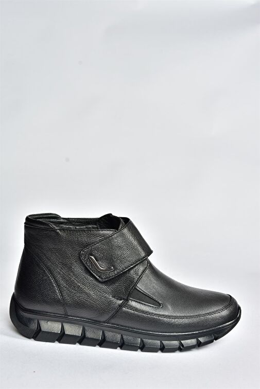 Siyah Hakiki Deri Comfort Ortopedik Taban Kadın Bot N555361003 - Görsel 9