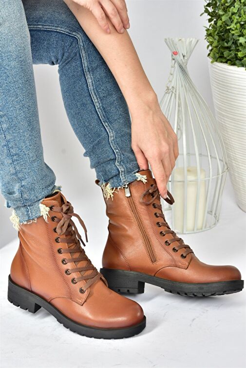 Taba Hakiki Deri Günlük Kadın Postal Bot N555400103 - Görsel 4