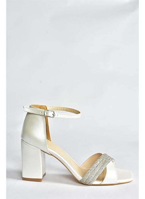 Sedef Taşlı Kalın Topuklu Kadın Abiye Ayakkabı P820006709 - Görsel 6