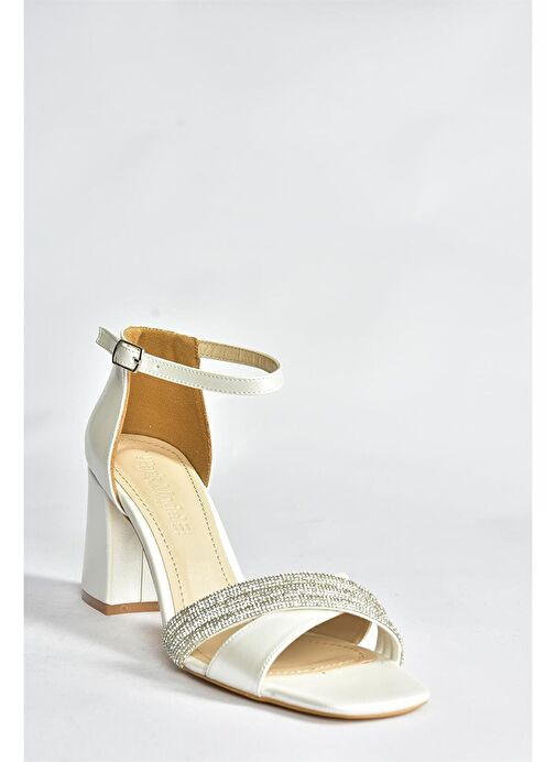 Sedef Taşlı Kalın Topuklu Kadın Abiye Ayakkabı P820006709 - Görsel 7