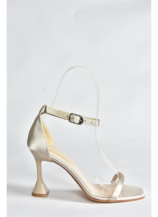 Ten Saten Kumaş İnce Topuklu Kadın Abiye Ayakkabı P820136404 - Görsel 6