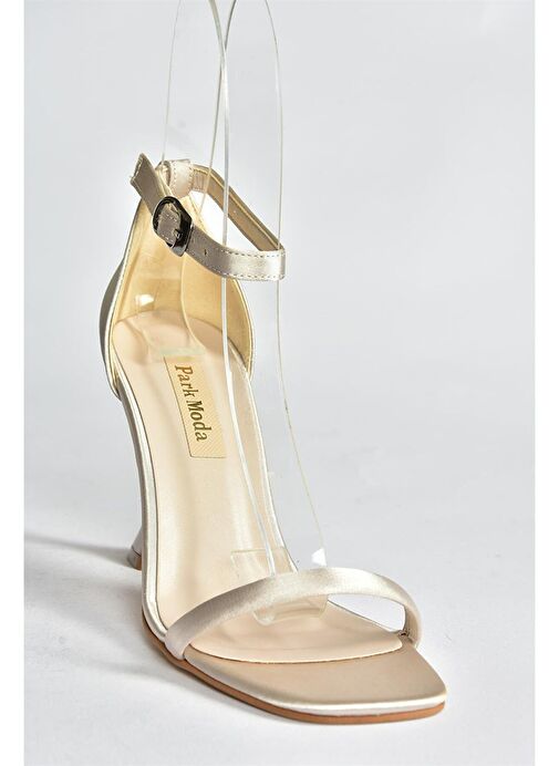 Ten Saten Kumaş İnce Topuklu Kadın Abiye Ayakkabı P820136404 - Görsel 7