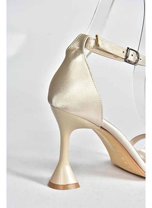 Ten Saten Kumaş İnce Topuklu Kadın Abiye Ayakkabı P820136404 - Görsel 8