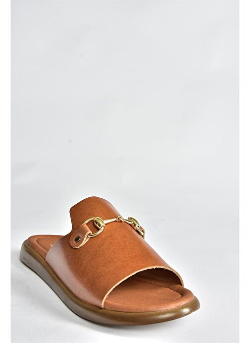 Taba Hakiki Deri Günlük Kadın Terlik P291009303 - Görsel 7