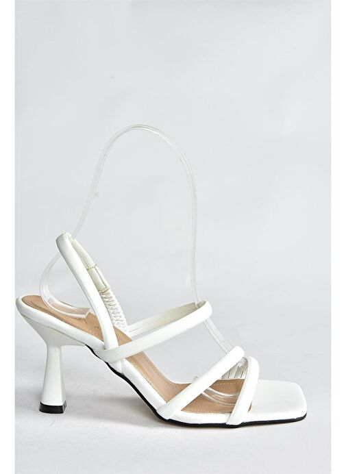 Fox Shoes Beyaz Kadın Topuklu Ayakkabı 10161 - Görsel 6