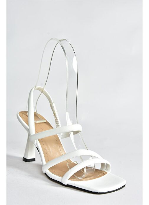 Fox Shoes Beyaz Kadın Topuklu Ayakkabı 10161 - Görsel 7