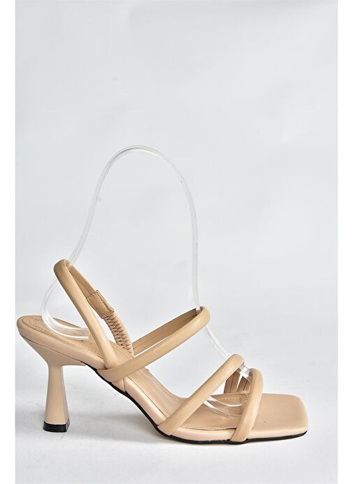 Fox Shoes Bej Kadın Topuklu Ayakkabı 10162 - Görsel 7