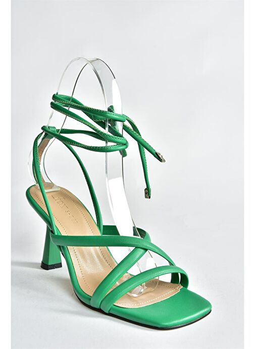 Çimen Yeşili Bilek Bağlamalı Kadın Topuklu Ayakkabı K404070209 - Görsel 7